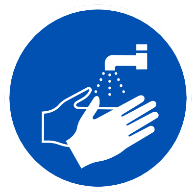 M011 Gebodsvloersticker handen wassen