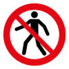 P004 Verbodsvloersticker verboden voor voetgangers nen 7010 vloersticker