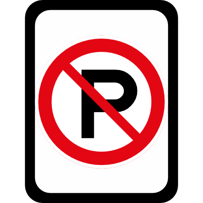 Wegwijzer Niet Parkeren vloersticker verboden te parkeren
