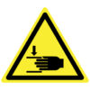 W024 Waarschuwingsvloersticker klem gevaar vloersticker