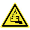 W026 Waarschuwingsvloersticker opladen accu gevaar knalgas vloersticker
