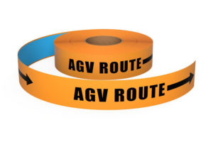 Bedrukte vloermarkeringstape AGV Route Oranje