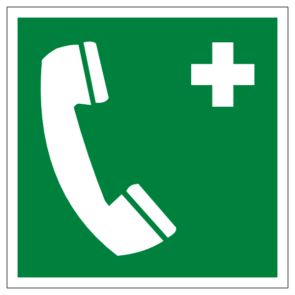 Noordtelefoon bord nood telefoon bordjes NEN 7010 E004 pictogram
