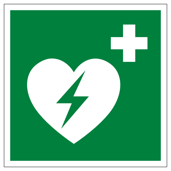 AED bord bordjes NEN 7010 E010 pictogram