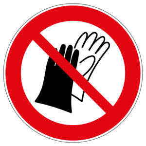 handschoenen gebruiken verboden, handschoenen gebruiken verbodsbord verboden handschoenen te gebruiken NEN 7010 P028