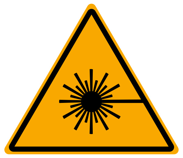 laserstralen waarschuwingsbord, gevaar voor laserstralen bord NEN 7010 W004