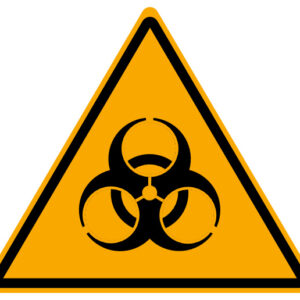 W009 biologisch gevaar bord, waarschuwingsbord biologisch gevaar NEN 7010