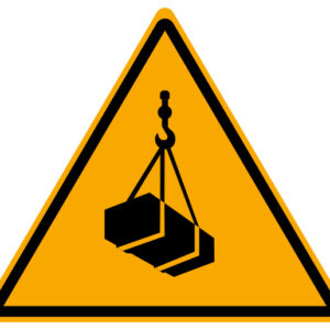 W015 hangende lasten gevaar bord, waarschuwingsbord hangende lasten NEN 7010
