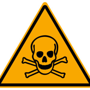 W016 giftige stoffen gevaar bord, waarschuwingsbord giftige stoffen NEN 7010