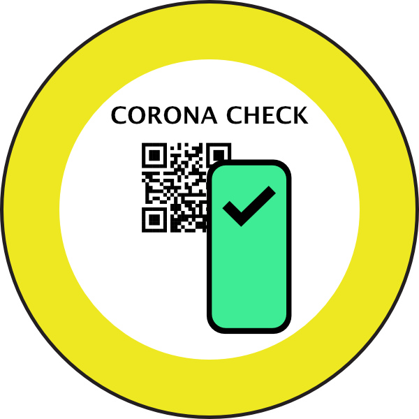 corona check sticker of coronacheck stickers vloersticker