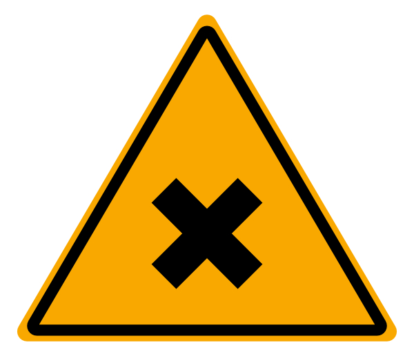 gevaar voor irriterende stoffen bord, radioactieve stoffen waarschuwingsbord