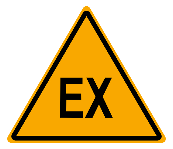 waarschuwingsbord EX explosieve stoffen bord ATEX