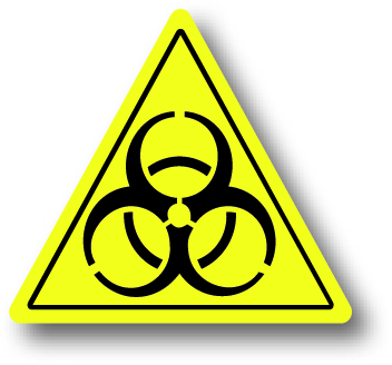 Biologisch gevaar waarschuwingsbord